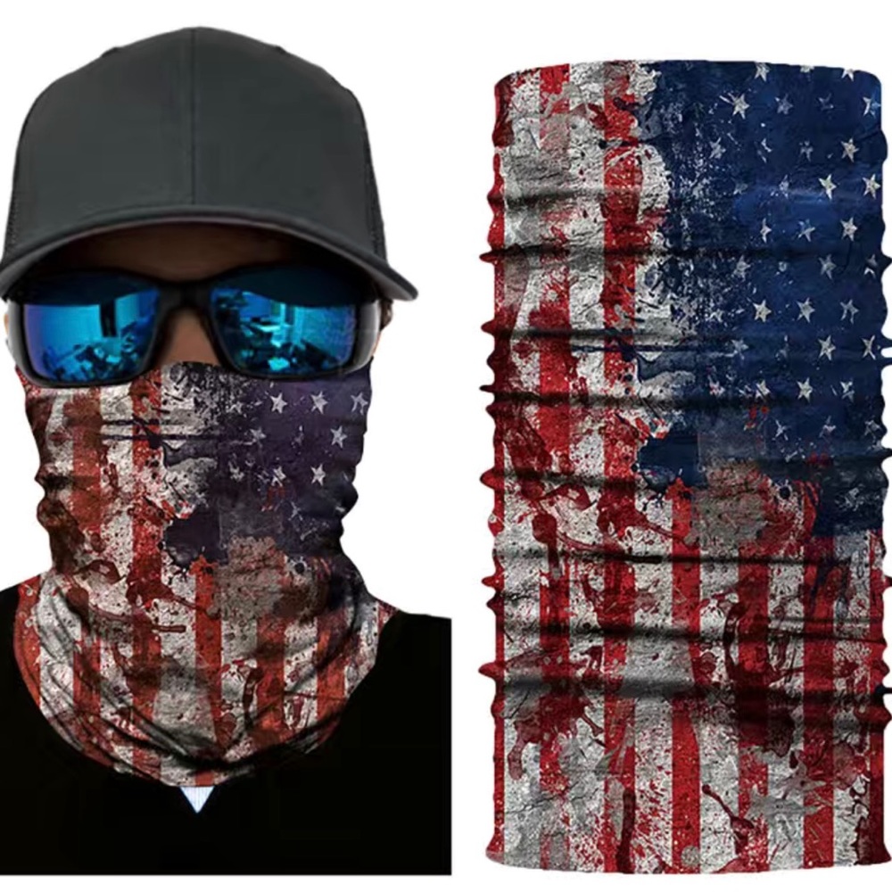 Tattered American Flag Gaiter